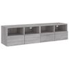 vidaXL Meubles TV muraux 2pcs sonoma gris 60x30x30cm bois d'ing&eacute;nierie
