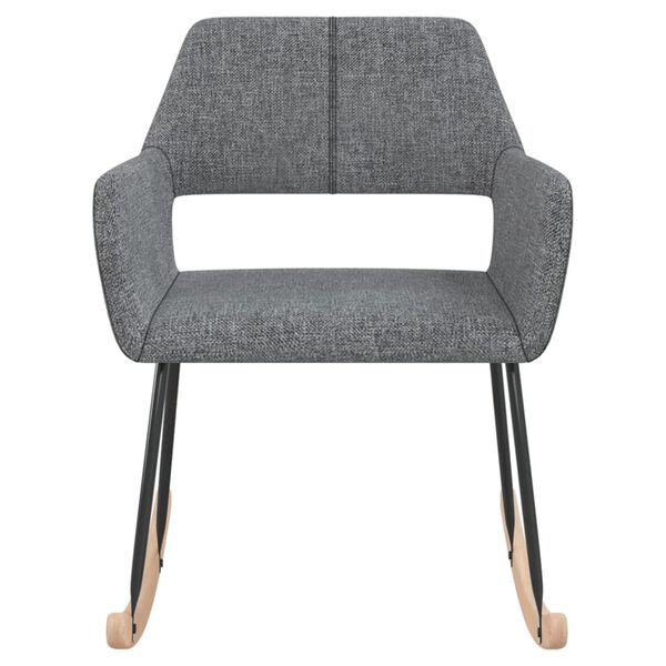 vidaXL Chaise &agrave; bascule Gris clair Tissu