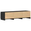 vidaXL Meuble TV Noir 140x40x35,5 cm Bois d'ingénierie
