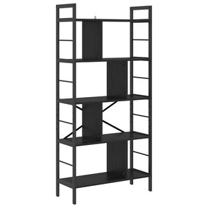 vidaXL &Eacute;tag&egrave;re 9 niveaux 75 x 30 x 156 cm Bois d'ing&eacute;nierie Ch&ecirc;ne noir