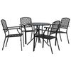 vidaXL Ensemble de chaises de jardin empilables 5 pcs anthracite