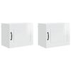 vidaXL Meuble mural PORTO 2 pcs Blanc brillant 50 x 31 x 40 cm
