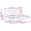 vidaXL Lit biblioth&egrave;que sans matelas cire marron 135x190 cm pin massif