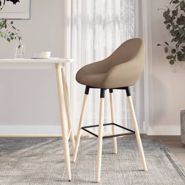 vidaXL Tabouret de bar Taupe Tissu