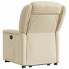 vidaXL Fauteuil inclinable &eacute;lectrique cr&egrave;me tissu