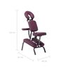 vidaXL Fauteuil de massage Similicuir Bordeaux rouge 122x81x48 cm