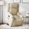 vidaXL Fauteuil inclinable de massage &eacute;lectrique Cr&egrave;me Tissu