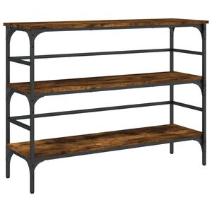 vidaXL Table console ch&ecirc;ne fum&eacute; 100x32x75 cm bois d'ing&eacute;nierie