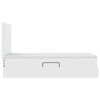 vidaXL Lit avec rangement et LED Blanc pur 90 x 200 cm Simili cuir
