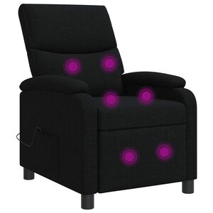vidaXL Fauteuil de massage inclinable Noir Tissu