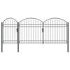 vidaXL Portail de cl&ocirc;ture de jardin avec sommet en arc ASSEN Acier