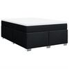 vidaXL Sommier &agrave; lattes de lit avec matelas Noir 140x200 cm Tissu