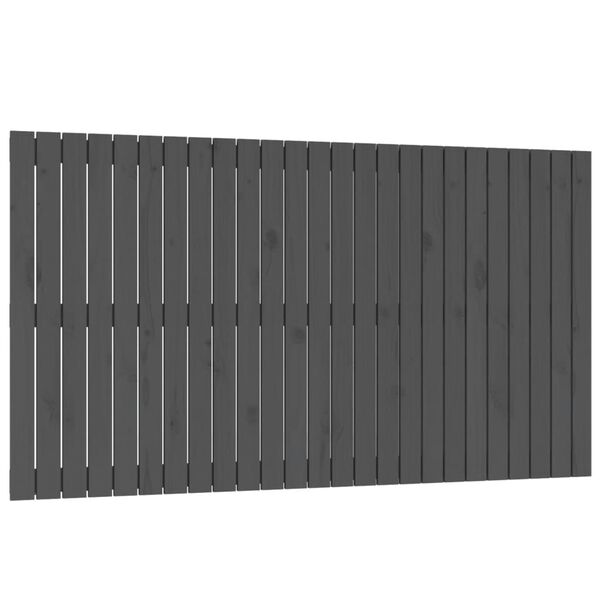 vidaXL T&ecirc;te de lit murale Gris 159,5x3x90 cm Bois massif de pin