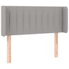 vidaXL T&ecirc;te de lit avec oreilles Gris clair 103x16x78/88 cm Tissu