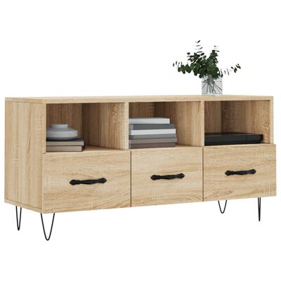 vidaXL Meuble TV chêne sonoma 102x36x50 cm bois d'ingénierie