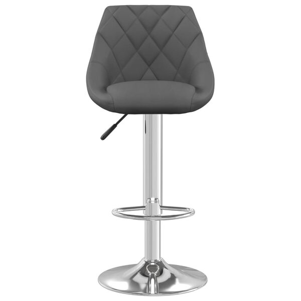 vidaXL Tabouret de bar Gris fonc&eacute; Velours
