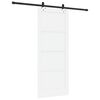 vidaXL Porte coulissante Blanc et Noir 83 x 202 cm Pin massif