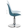 vidaXL Chaises &agrave; manger pivotantes lot de 2 turquoise similicuir