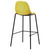 vidaXL Ensemble de bar 5 pcs Tissu Jaune