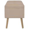 vidaXL Banc avec compartiment de rangement 80 cm Beige Velours
