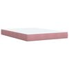vidaXL Sommier &agrave; lattes de lit avec matelas Rose 160x200 cm Velours