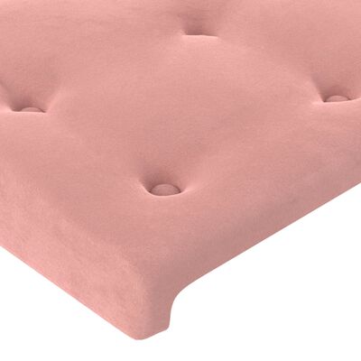 vidaXL Cadre de lit avec tête de lit Rose 90x200 cm Velours