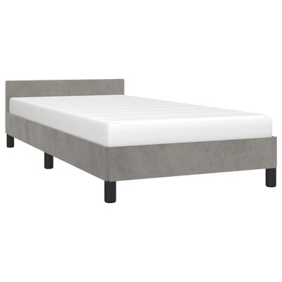 vidaXL Cadre de lit sans matelas gris clair 80x200 cm velours