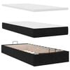 vidaXL Cadre de lit ottoman avec matelas noir 80x200 cm velours