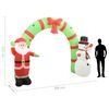 vidaXL Arche gonflable avec Père Noël et bonhomme de neige LED 223 cm