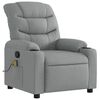 vidaXL Fauteuil de massage inclinable gris clair tissu