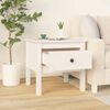 vidaXL Tables d'appoint 2 pcs Blanc 50x50x49 cm Bois massif de pin