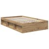 vidaXL Cadre de lit Ch&ecirc;ne artisan 120 x 190 cm Bois de pin massif