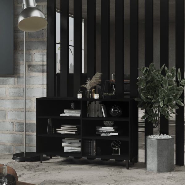 vidaXL Buffet noir 103,5x35x70 cm bois d'ing&eacute;nierie
