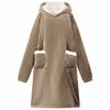 vidaXL Sweat &agrave; capuche couverture Camel M Polaire et flanelle