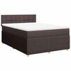 vidaXL Sommier &agrave; lattes de lit avec matelas Marron fonc&eacute; 140x200 cm