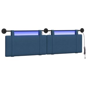 vidaXL T&ecirc;te de lit suspendue Bleu Tissu