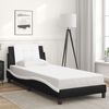 vidaXL Cadre de lit avec LED sans matelas Zadar noir et blanc 80x200 cm