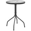 vidaXL Table de jardin Ø50x71 cm Acier Anthracite