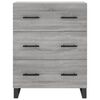 vidaXL Buffet haut Sonoma gris 69,5x34x180 cm Bois d'ing&eacute;nierie