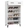 vidaXL Armoire à chaussures Blanc 60x35x105 cm Bois d'ingénierie