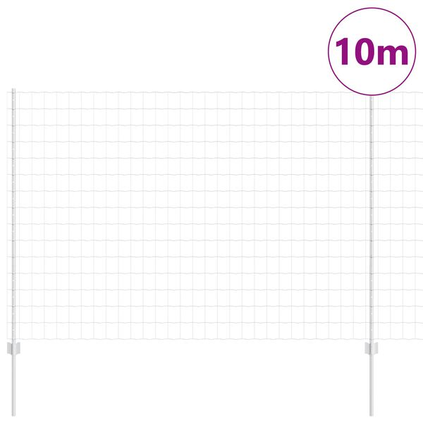 vidaXL Cl&ocirc;ture avec poteau Argent&eacute; 1,5 x 10 m Acier