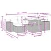 vidaXL Salon de jardin avec coussins 7 pcs marron r&eacute;sine tress&eacute;e