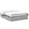 vidaXL Cadre de lit sans matelas sonoma gris 140x190 cm