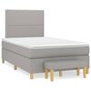vidaXL Sommier &agrave; lattes de lit avec matelas Gris clair 120x200cm Tissu