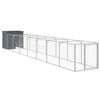 vidaXL Niche pour chien avec cour anthracite 110x813x110 cm