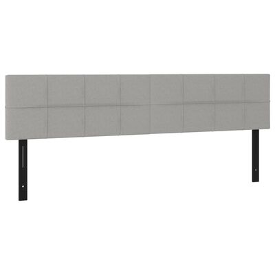 vidaXL Têtes de lit 2 pcs gris clair 80x5x78/88 cm tissu