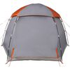 vidaXL Tente de familiale igloo 6 personnes gris orange imperméable