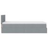 vidaXL Lit ottoman avec matelas gris clair 100x200 cm tissu