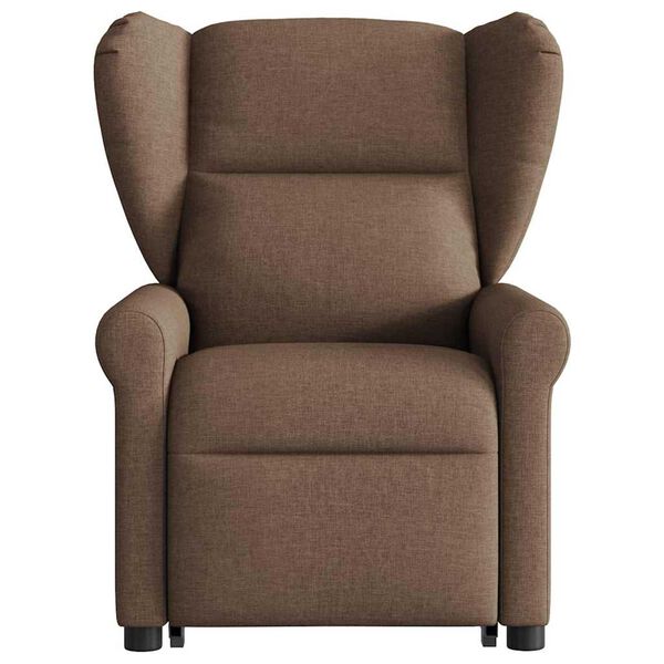 vidaXL Fauteuil inclinable de massage &eacute;lectrique Marron Tissu