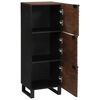 vidaXL Highboard Marron 40 x 33 x 110 cm bois de manguier massif